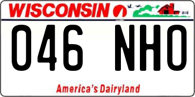 WI license plate 046NHO