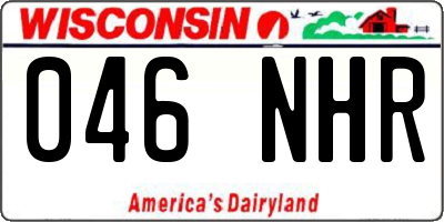 WI license plate 046NHR
