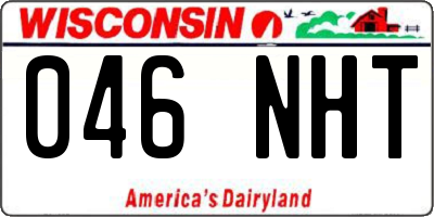 WI license plate 046NHT