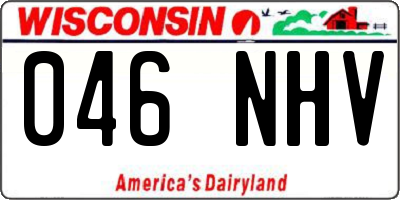 WI license plate 046NHV