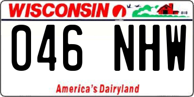 WI license plate 046NHW