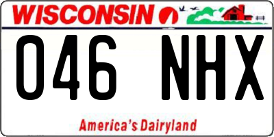 WI license plate 046NHX