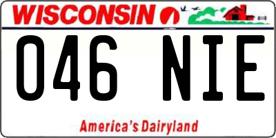WI license plate 046NIE