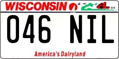 WI license plate 046NIL