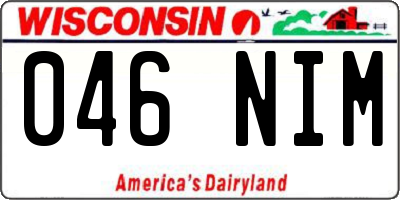 WI license plate 046NIM