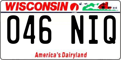 WI license plate 046NIQ