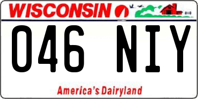 WI license plate 046NIY