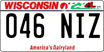 WI license plate 046NIZ