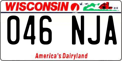 WI license plate 046NJA