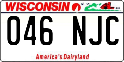 WI license plate 046NJC