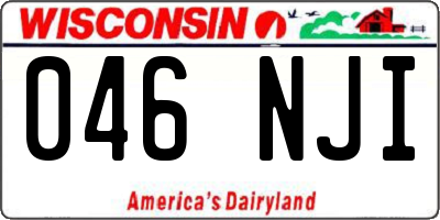 WI license plate 046NJI