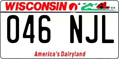 WI license plate 046NJL