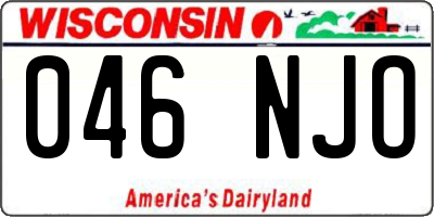 WI license plate 046NJO