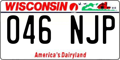 WI license plate 046NJP