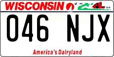 WI license plate 046NJX