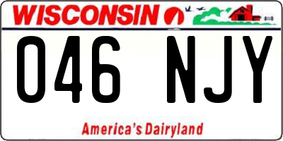 WI license plate 046NJY