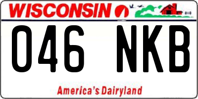 WI license plate 046NKB