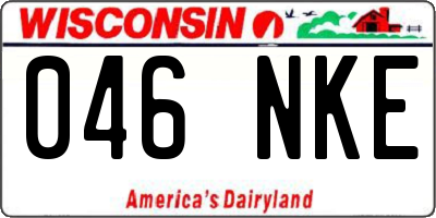 WI license plate 046NKE