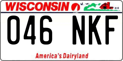 WI license plate 046NKF