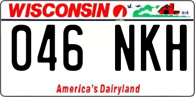 WI license plate 046NKH
