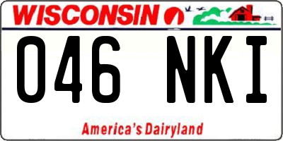 WI license plate 046NKI