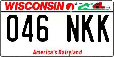 WI license plate 046NKK