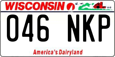 WI license plate 046NKP
