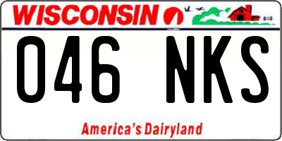 WI license plate 046NKS