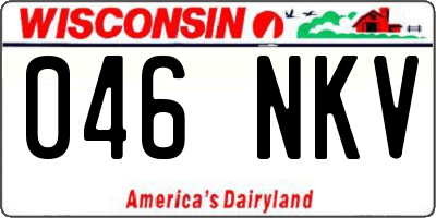 WI license plate 046NKV