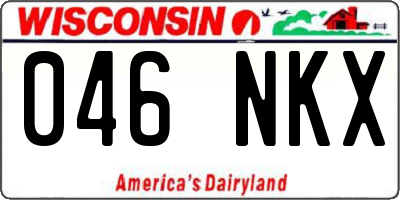 WI license plate 046NKX