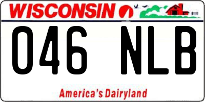 WI license plate 046NLB