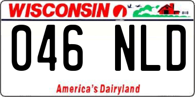 WI license plate 046NLD