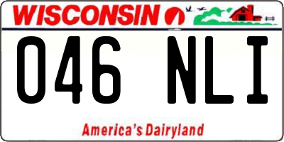 WI license plate 046NLI