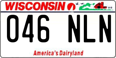 WI license plate 046NLN