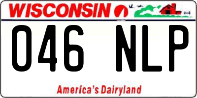 WI license plate 046NLP
