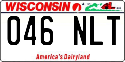 WI license plate 046NLT