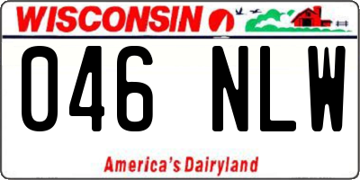 WI license plate 046NLW