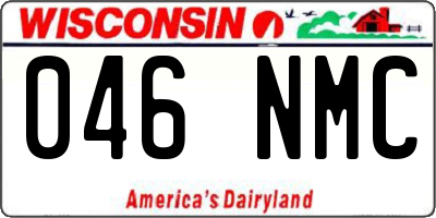 WI license plate 046NMC