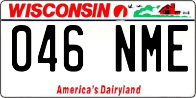 WI license plate 046NME