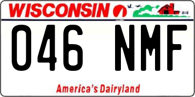 WI license plate 046NMF