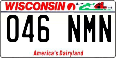 WI license plate 046NMN