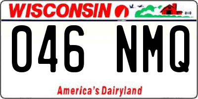 WI license plate 046NMQ