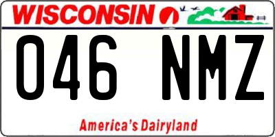 WI license plate 046NMZ