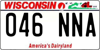 WI license plate 046NNA