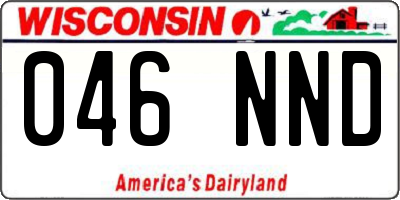 WI license plate 046NND