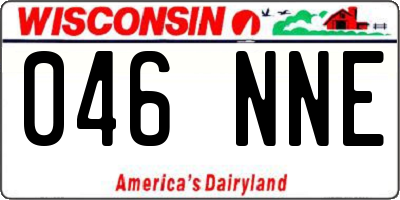 WI license plate 046NNE