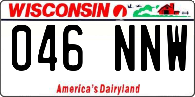 WI license plate 046NNW