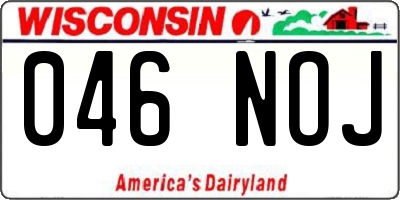 WI license plate 046NOJ