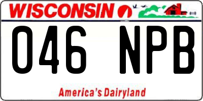WI license plate 046NPB