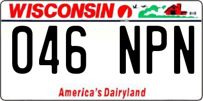 WI license plate 046NPN
